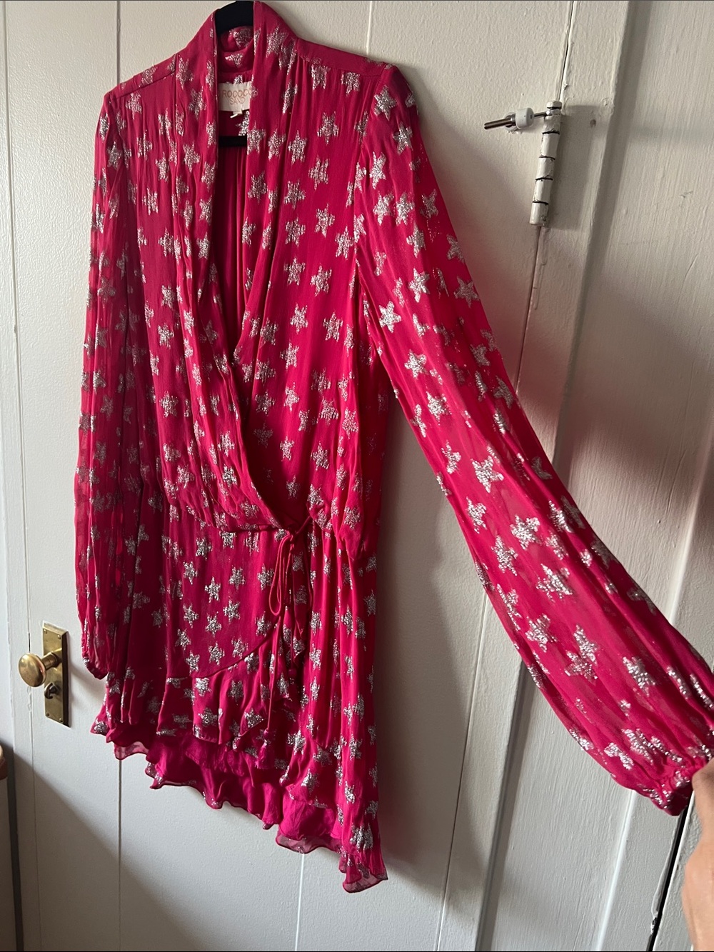 Rococo Sand Hot Pink Metallic Star Dress - Picture 7 of 13